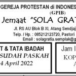 Warta Jemaat, Minggu 24 April 2022