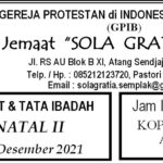 Warta Jemaat, Ibadah Minggu Natal II Sakramen Baptisan, 26 Desember 2021