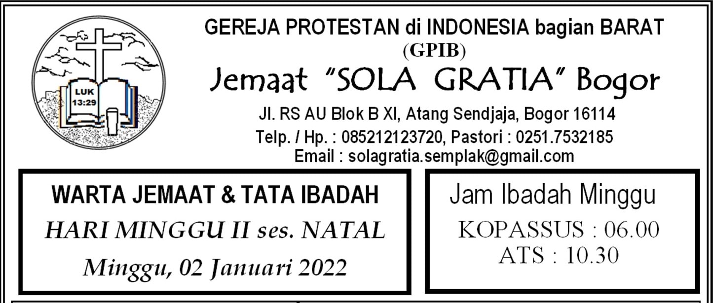 Read more about the article Wata Jemaat, Minggu 02 Januari 2022