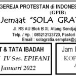 Warta Jemaat, Minggu 30 Januari 2022