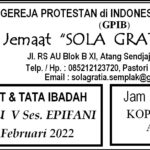Warta Jemaat, Minggu 06 Februari 2022