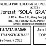 Warta Jemaat, Minggu 27 Februari 2022