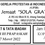 Warta Jemaat, Minggu 27 Maret 2022