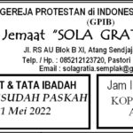 Tata Ibadah & Warta Jemaat, Ibadah Minggu 01 Mei 2022