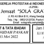 Tata Ibadah & Warta Jemaat, Minggu 15 Mei 2022