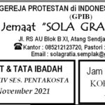 Warta Jemaat, Minggu 07 November 2021