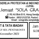 Warta Jemaat, Minggu 14 November 2021