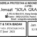 Warta Jemaat, Minggu 26 Juni 2021