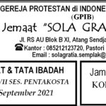 Warta Jemaat, Minggu 19 September 2021