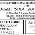 Tata Ibadah & Warta Jemaat, Minggu 29 Mei 2022