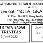 Tata Ibadah & Warta Jemaat, Ibadah Minggu 12 Juni 2022