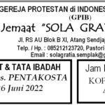 Tata Ibadah & Warta Jemaat, Minggu 26 Juni 2022