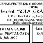 Tata Ibadah & Warta Jemaat, Ibadah Minggu 31 Juli 2022