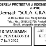 Tata Ibadah & Warta Jemaat, Ibadah Minggu 17 Juli 2022