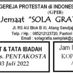 Tata Ibadah & Warta Jemaat, Ibadah Minggu 03 Juli 2022
