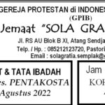 Tata Ibadah & Warta Jemaat, Minggu 28 Agustus 2022