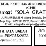 Tata Ibadah & Warta Jemaat, Minggu 25 September 2022