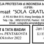 Tata Ibadah & Warta Jemaat, Minggu 30 Oktober 2022