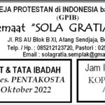 Tata Ibadah & Warta Jemaat, Minggu 16 Oktober 2022