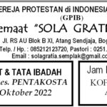 Tata Ibadah & Warta Jemaat, Minggu 02 Oktober 2022