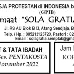 Tata Ibadah & Warta Jemaat, Minggu 20 November 2022