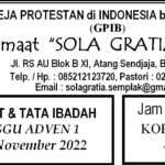 Tata Ibadah & Warta Jemaat, Minggu 27 November 2022