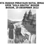 Tata Ibadah, Ibadah Perayaan Natal Kamis 29 Desember 2022