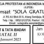 Tata Ibadah & Warta Jemaat, Ibadah Tahun Baru Minggu 01 Januari 2023