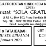 Tata Ibadah & Warta Jemaat, Ibadah Minggu 22 Januari 2023