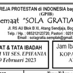 Tata Ibadah & Warta Jemaat, Minggu 19 Februari 2023