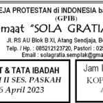 Tata Ibadah & Warta Jemaat, Minggu 16 April 2023