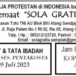 Tata Ibadah & Warta Jemaat HUT & Utus Sambut GPIB Solagratia,Minggu 09 Juli 2023