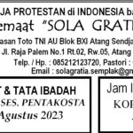 Tata Ibadah & Warta Jemaat, Minggu 13 Agustus 2023