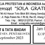 Tata Ibadah & Warta Jemaat, Minggu 17 September 2023