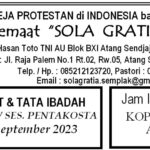 Tata Ibadah & Warta Jemaat, Minggu 10 September 2023