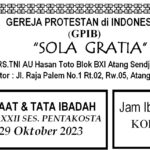 Tata Ibadah & Warta Jemaat, Minggu 29 Oktober 2023