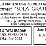 Tata Ibadah & Warta Jemaat, Minggu 15 Oktober 2023