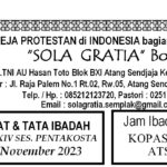 Tata Ibadah & Warta Jemaat, Minggu 12 November 2023