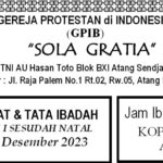 Tata Ibadah & Warta Jemaat, Minggu 31 Desember 2023