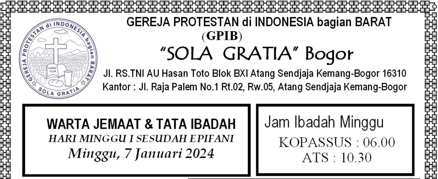 Read more about the article Tata Ibadah & Warta Jemaat, Minggu 07 Januari 2024