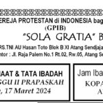 Tata Ibadah & Warta Jemaat, Minggu 17 Maret 2024