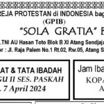Warta Jemaat & Tata Ibadah, Minggu 7 April 2024