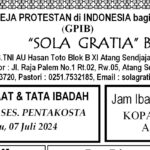 Tata Ibadah & Warta Jemaat, Minggu 07 Juli 2024