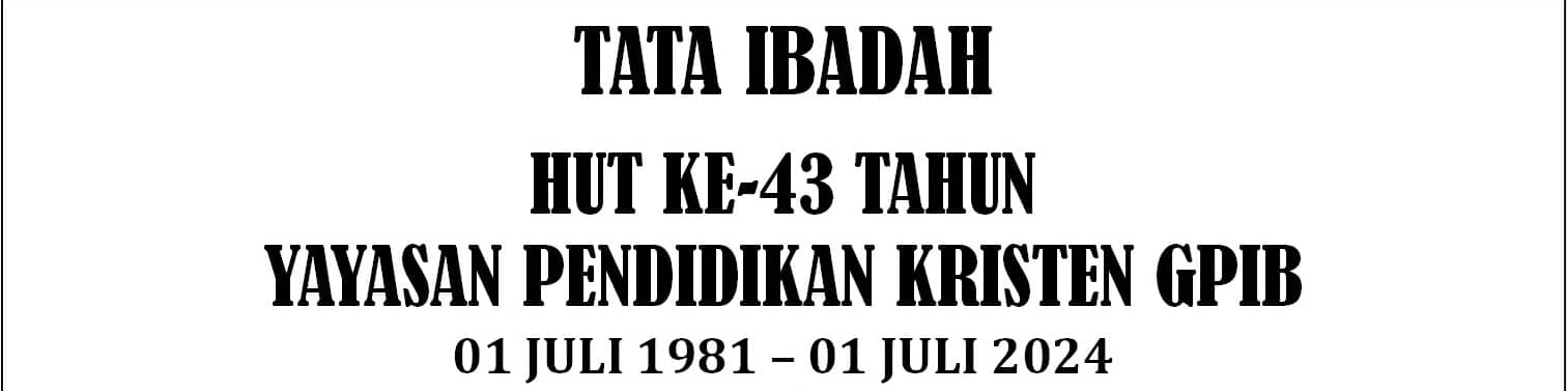 Read more about the article Tata Ibadah & Warta Jemaat, Minggu, 04 Agustus 2024