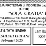 Tata Ibadah & Warta Jemaat, Minggu 16 Februari 2025
