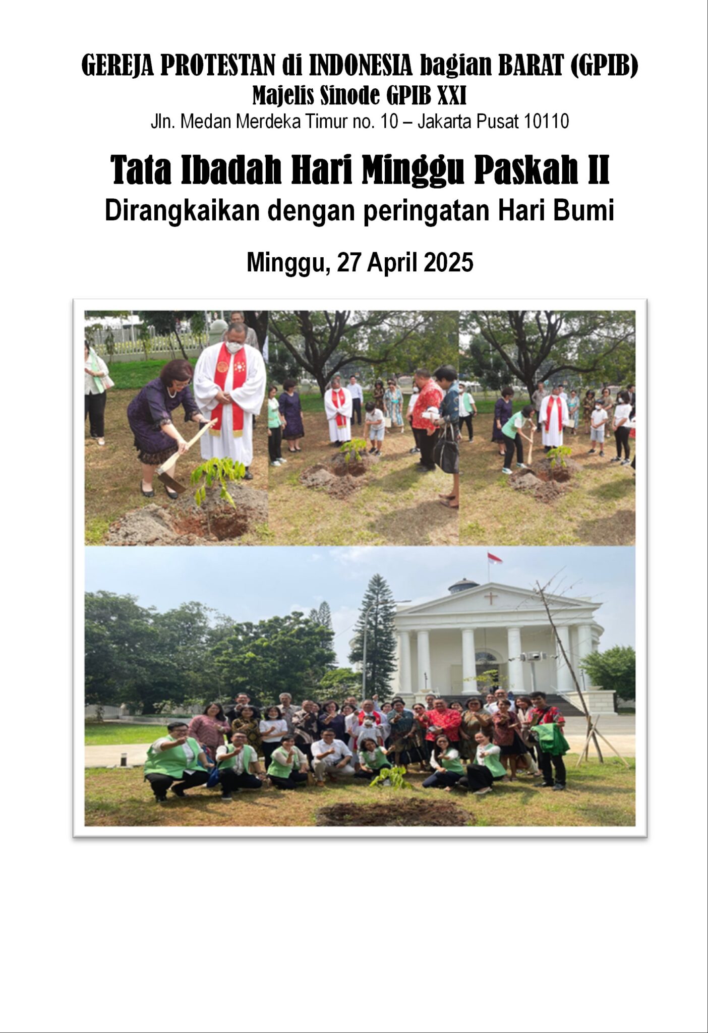 Read more about the article Tata Ibadah, Ibadah Minggu 27 April 2025