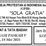 Tata Ibadah & Warta Jemaat Minggu, 18 Mei 2025