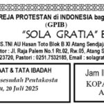 Tata Ibadah & Warta Jemaat, Minggu 20 Juli 2025