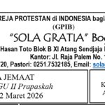 Tata Ibadah & Warta Jemaat, Minggu 22 Maret 2026