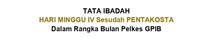Tata Ibadah & Warta Jemaat, Minggu 21 Juni 2026